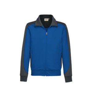 Herren-Sweatjacke Contrast Performance, royalblau/anthrazit