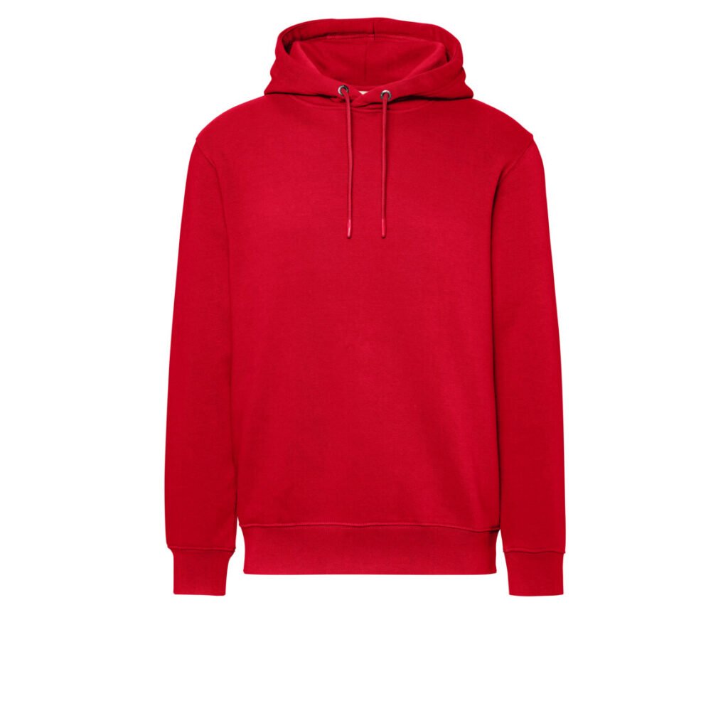 HAKRO Kapuzen-Sweatshirt Bio-Baumwolle GOTS rot