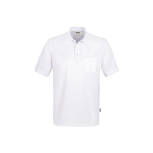 pocket-poloshirt performance, 200g/qm, 50% Pol./50% BW, weiß