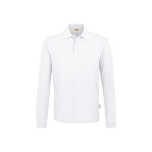 Longsleeve-Poloshirt Performance, WEISS (50% BW/50% Polyester, 220 g/m²)