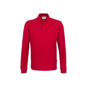 Longsleeve-Poloshirt Performance, ROT (50% BW/50% Polyester, 220 g/m²)