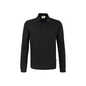 Longsleeve-Poloshirt Performance, SCHWARZ (50% BW/50% Polyester, 220 g/m²)