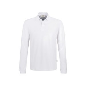 Longsleeve-Poloshirt HACCP-Performance, WEISS (50% BW/50% Polyester, 220 g/m²)