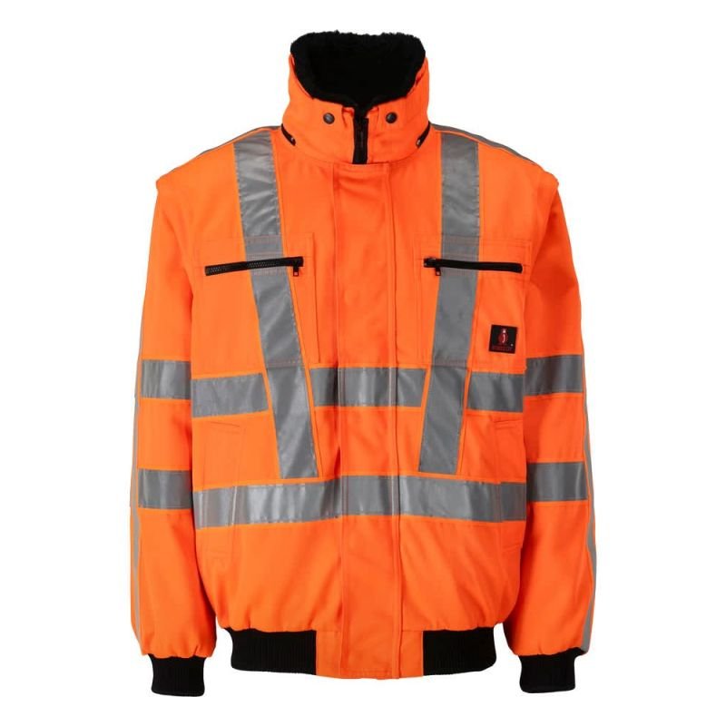 MASCOT® INNSBRUCK Pilotjacke m. Schulterreflexstreifen, HI-VIS ORANGE(80% Polyester/20% BW,300 g/m²)