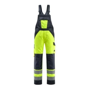 MASCOT® GOSFORD Warnschutz-Latzhose, HI-VIS GELB/ SCHWARZBLAU (80% Polyester/20% BW, 285 g/m²)
