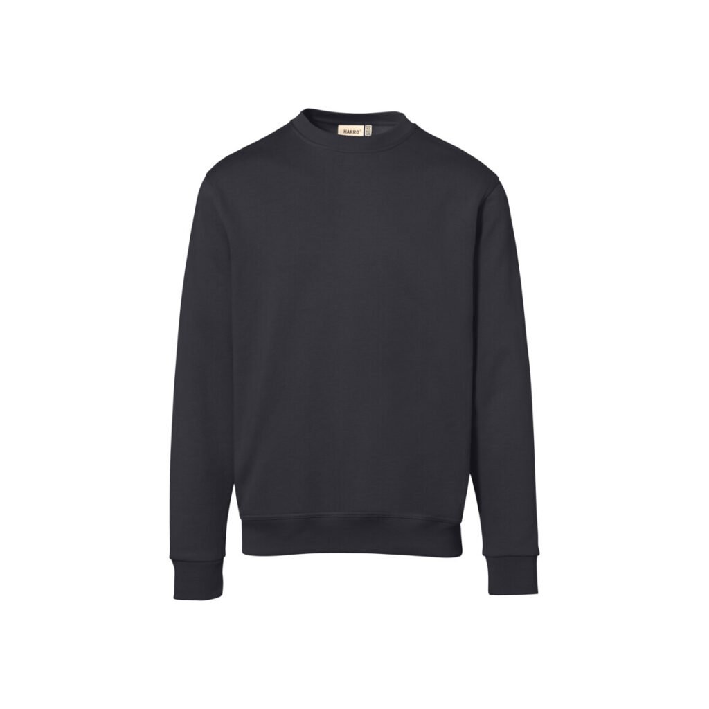 HAKRO Sweatshirt Bio-Baumwolle GOTS karbongrau