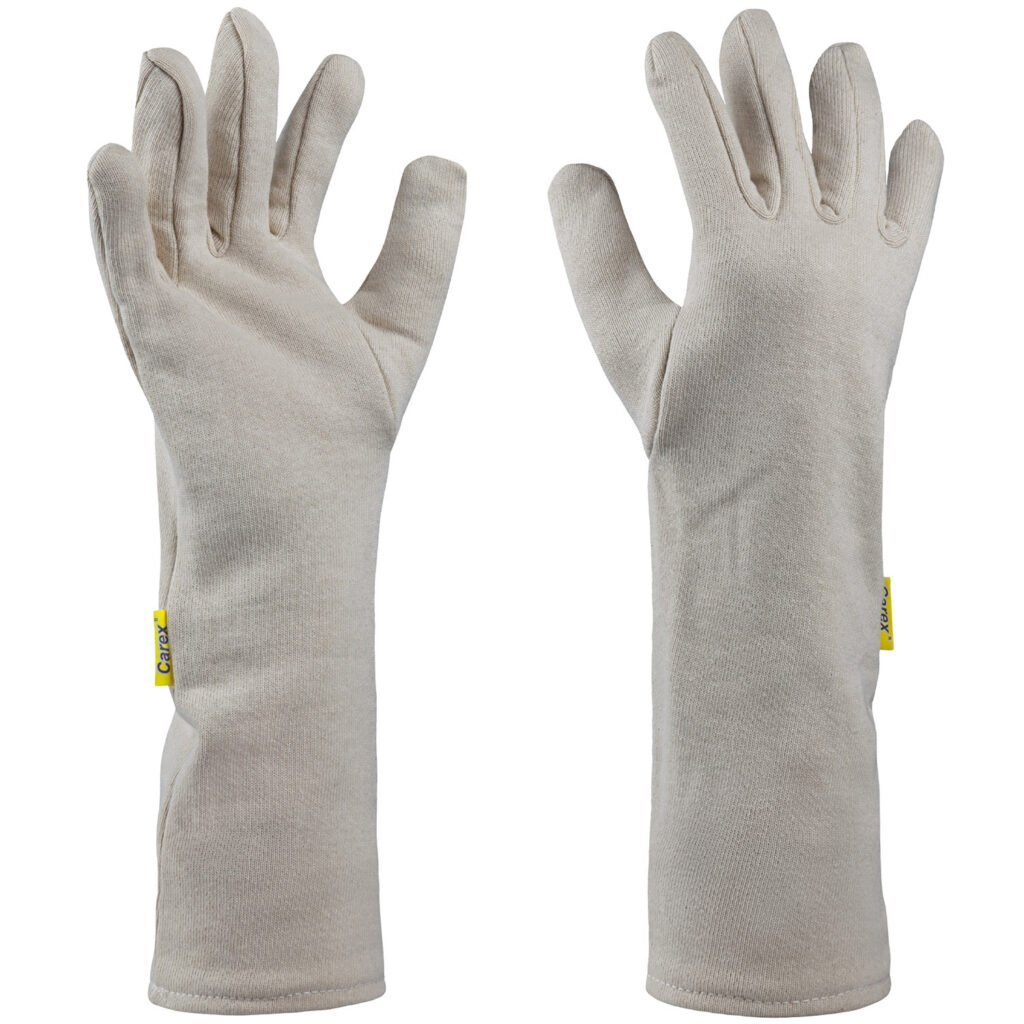Art. 1120/40 Baumwolljerseyhandschuh,  Farbe: beige (natur),  Länge ca. 40 cm