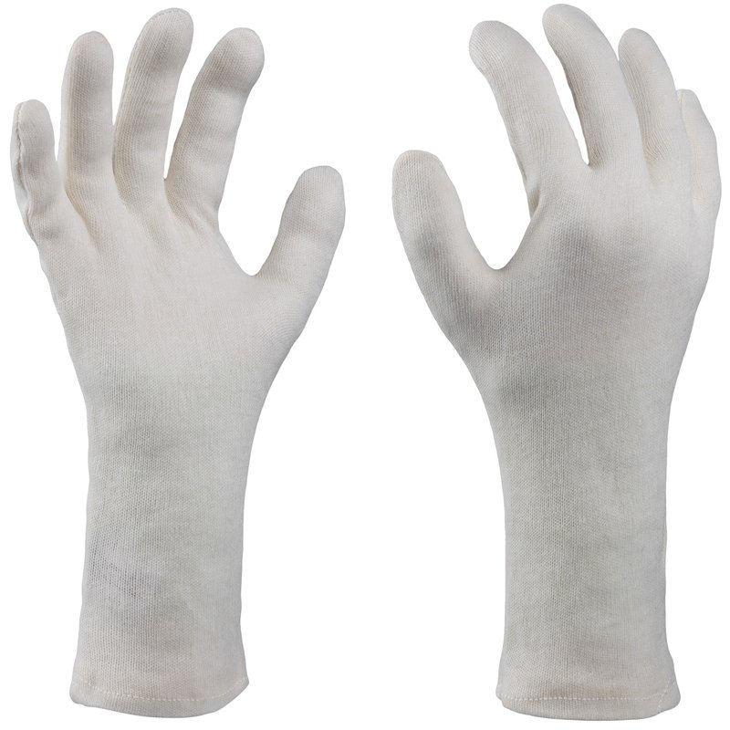 Art. 1010/MST/30 Baumwollhandschuh, Farbe: beige (natur), Länge ca. 30 cm