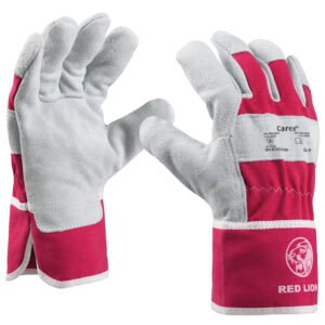 Art. 0152/LION   RED LION® Rindlederhandschuh, Farbe: grau/rot