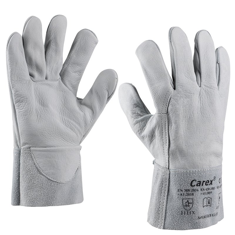 Art. 6530/B Wärmeschutzhandschuh, Rindleder, Farbe: grau, Länge ca. 28 cm