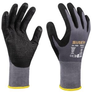 Art. T685 Strickhandschuh mit Beschichtung und Noppen, Farbe: grau