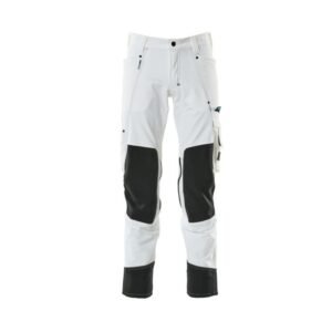 Hose mit Knietaschen, Stretchstoff, Farbe: weiss