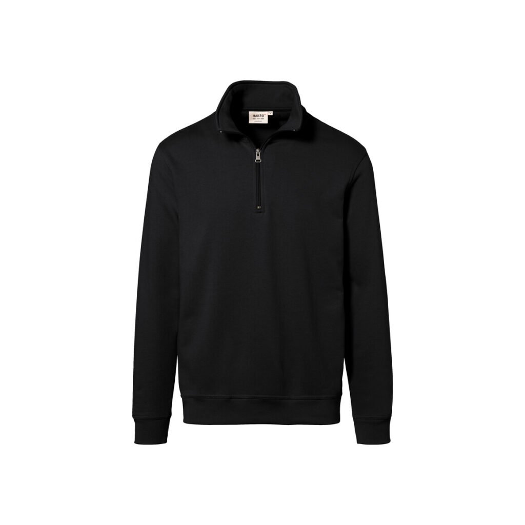 Zip-Sweatshirt Premium, SCHWARZ (70% BW/30% Polyester, 300 g/m²)