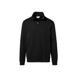 Zip-Sweatshirt Premium, SCHWARZ (70% BW/30% Polyester, 300 g/m²)