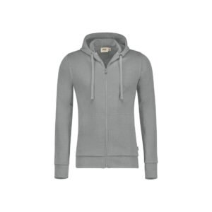 HAKRO Kapuzen-Sweatjacke Premium grau meliert