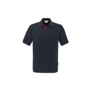 polo casual, 100% BW, tinte/rot
