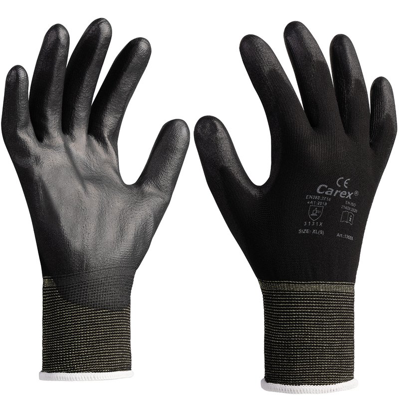 Art. 13555 Strickhandschuh mit Beschichtung, Farbe: schwarz