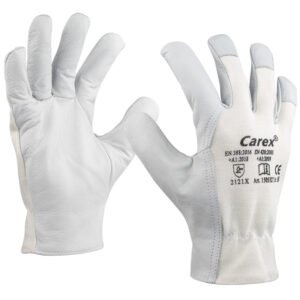 Art. 1505/KT Nappalederhandschuh, Farbe: grau/beige (natur)