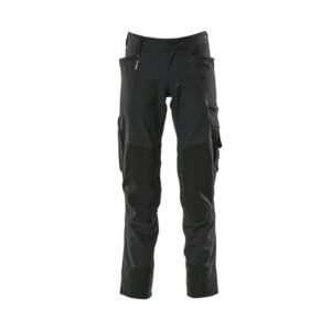 Hose mit Knietaschen, Stretchstoff, Farbe: schwarz