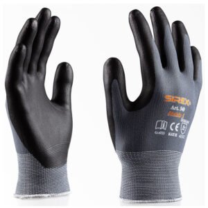 Art. 340  Molde 1 Strickhandschuh mit Beschichtung,  Farbe: grau/schwarz