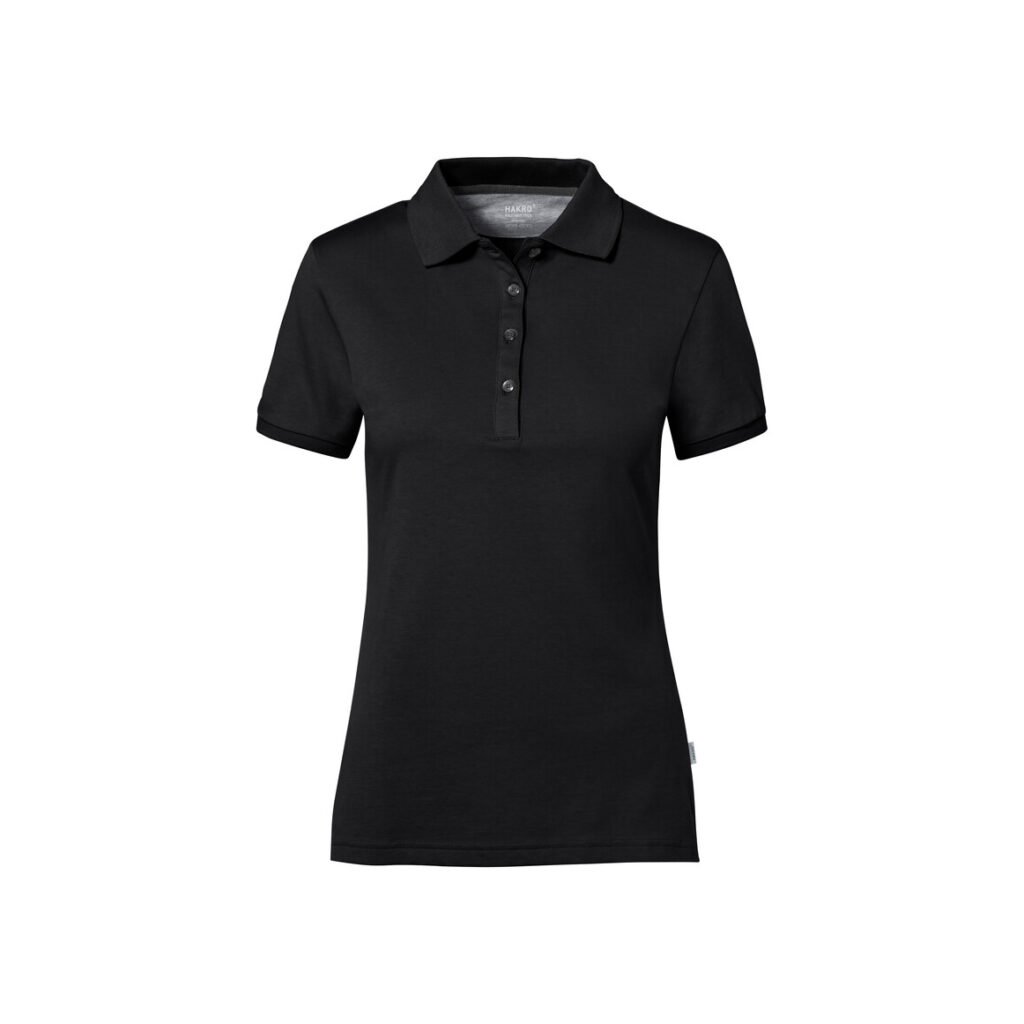 214-05 Women-Poloshirt Cotton-Tec, SCHWARZ (50?% BW/50?% Polyester, 185 g/m²)