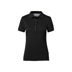 214-05 Women-Poloshirt Cotton-Tec, SCHWARZ (50?% BW/50?% Polyester, 185 g/m²)